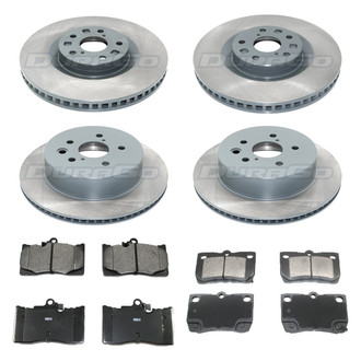 DuraGo® - Titanium Series Plain Front and Rear Brake Kit with Ceramic Pads