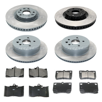DuraGo® - Titanium Series Plain Front and Rear Brake Kit with Ceramic Pads