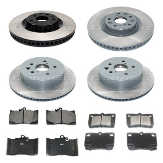 DuraGo® - Titanium Series Plain Front and Rear Brake Kit with Ceramic Pads