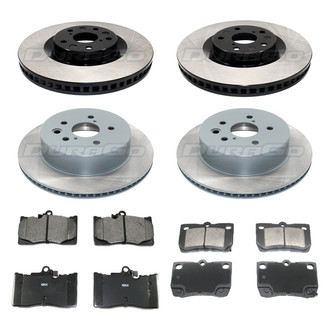 DuraGo® - Titanium Series Plain Front and Rear Brake Kit with Ceramic Pads