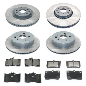 DuraGo® - Titanium Series Plain Front and Rear Brake Kit with Ceramic Pads
