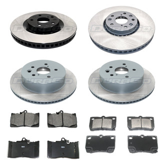DuraGo® - Titanium Series Plain Front and Rear Brake Kit with Ceramic Pads