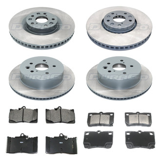 DuraGo® - Titanium Series Plain Front and Rear Brake Kit with Ceramic Pads