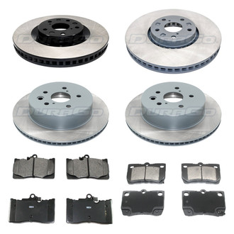 DuraGo® - Titanium Series Plain Front and Rear Brake Kit with Ceramic Pads