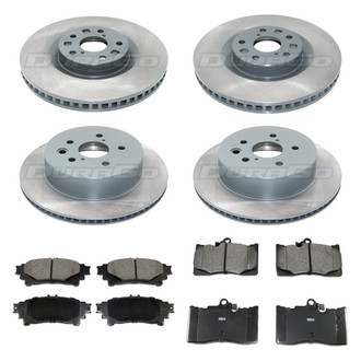 DuraGo® - Titanium Series Plain Front and Rear Brake Kit with Ceramic Pads