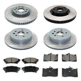 DuraGo® - Titanium Series Plain Front and Rear Brake Kit with Ceramic Pads