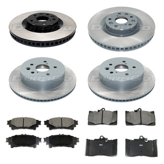 DuraGo® - Titanium Series Plain Front and Rear Brake Kit with Ceramic Pads