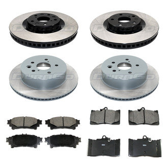 DuraGo® - Titanium Series Plain Front and Rear Brake Kit with Ceramic Pads
