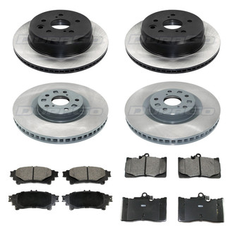 DuraGo® - Electrophoretic Coated 1-Piece Plain Brake Kit with Ceramic Brake Pads