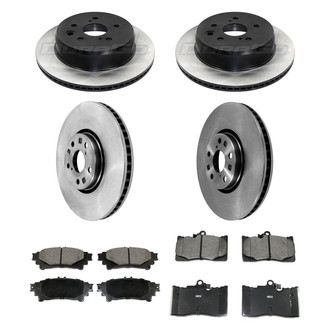 DuraGo® - Electrophoretic Coated Plain Front and Rear Brake Kit with Ceramic Pads