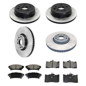 DuraGo® - Electrophoretic Coated Plain Front and Rear Brake Kit with Ceramic Pads