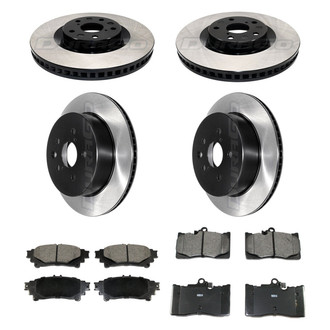 DuraGo® - Electrophoretic Coated Plain Front and Rear Brake Kit with Ceramic Pads