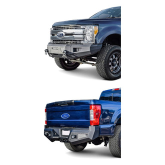 DV8 Offroad® - 2-Pc Full Width Front Winch Modular Bumper Kit