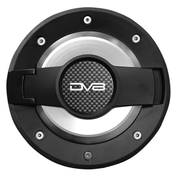 DV8 OffRoad® - Non-Locking Black Fuel Door with Brushed Trim