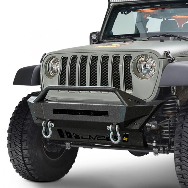 DV8 Offroad® - Stubby Front HD Black Powder Coated Bumper