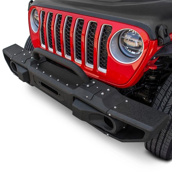 DV8 Offroad® - Full Width Front Modular Black Powder Coated Bumper