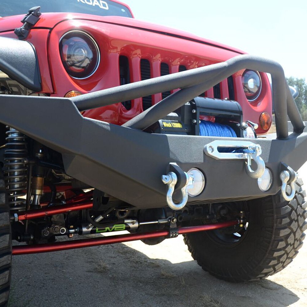 DV8 Offroad® - Jeep Wrangler 2018 FS-10 Full Width Blacked Front Winch ...