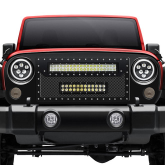 DV8 Offroad® - 1-Pc LED Flat Black Mesh Main Grille