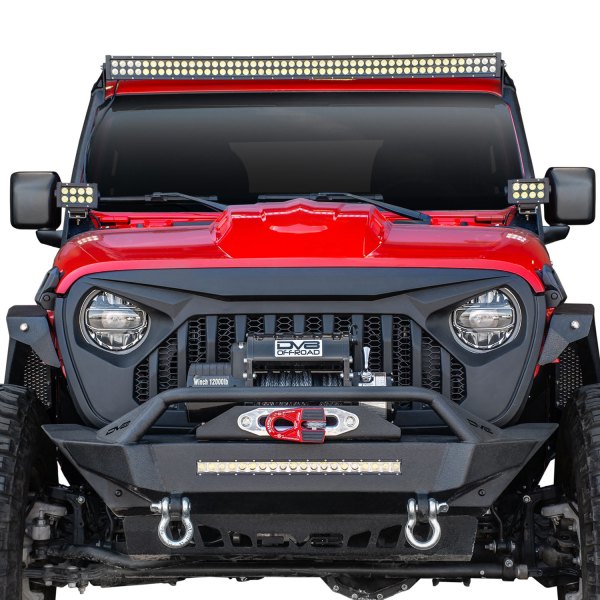 DV8 Offroad® - 1-Pc Angry Eye Design Paintable Black Main Grille