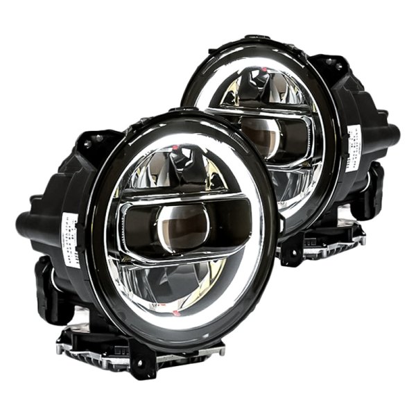 DV8 Offroad® - 7" Round Black Projector LED Headlights