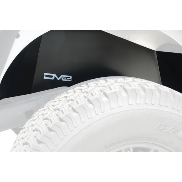 DV8 Offroad® - Black Powder Coat Aluminum Rear Inner Fenders