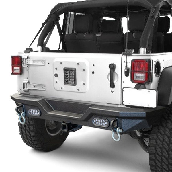 DV8 Offroad® - Full Width Rear HD Black Powder Coated Bumper