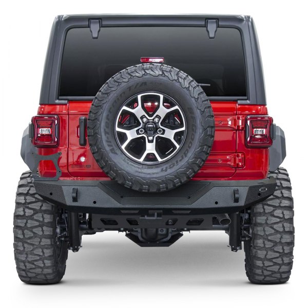 DV8 Offroad® - Full Width Rear HD Black Powder Coated Bumper