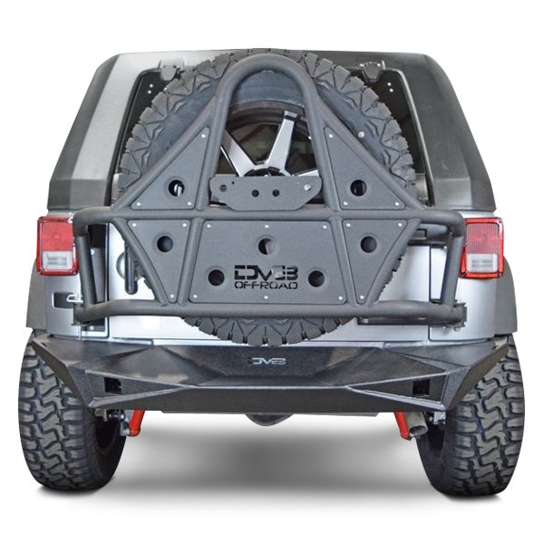DV8 Offroad® - Full Width Rear HD Black Powder Coated Bumper
