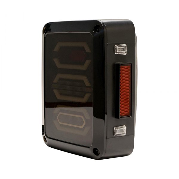 DV8 Offroad® - Black Octagon Fiber Optic LED Tail Light, Jeep Wrangler