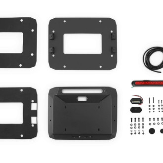 DV8 Offroad® - Black Powder Coated Spare Tire Delete Kit with 3rd Brake Light