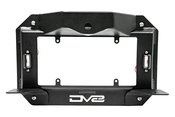 DV8 Offroad® - Black Powder Coated Spare Tire Delete Kit with Light Mounts