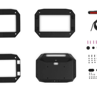 DV8 Offroad® - Black Powder Coated Spare Tire Delete Kit with 3rd Brake Light