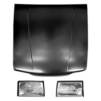 Dynacorn® - 3-Piece Kit (Driver and Passenger Side Headlights, Hood Panel)
