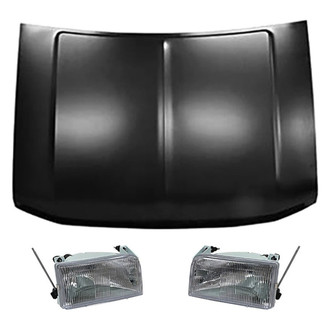 Dynacorn® - 3-Piece Kit (Driver and Passenger Side Headlights, Hood Panel)