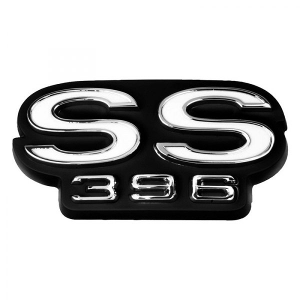 Dynacorn® - "SS 396" Black/Chrome Rear Body Panel Emblem