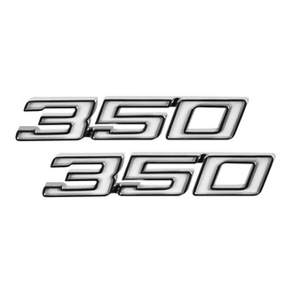 Dynacorn® - "350" Chrome/White Fender Emblems