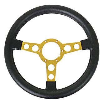 Dynacorn® - 3-Spoke Formula Black Steering Wheel