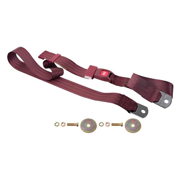 Dynacorn® - 74" Seat Belt with Push Button Latch, Maroon