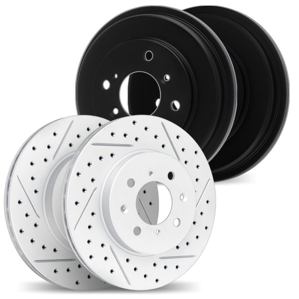 DFC® - Geoperformance Drilled and Slotted Front and Rear Drilled and Slotted Brake Rotors