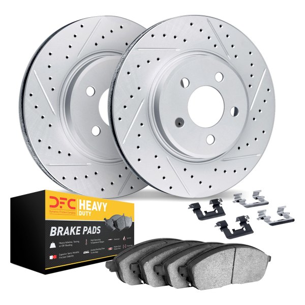 DFC® - Geoperformance Drilled and Slotted Rear Brake Kit with Heavy Duty Brake Pads