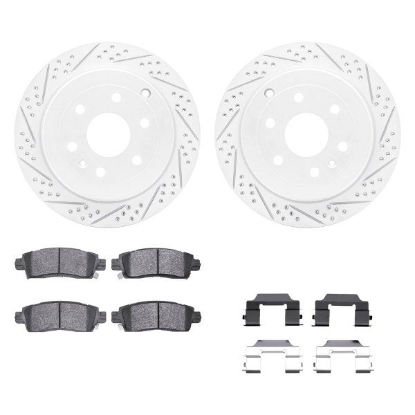 DFC® - Geoperformance Drilled and Slotted Rear Brake Kit with Heavy Duty Brake Pads