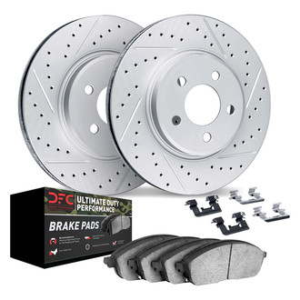 DFC® - Geoperformance Drilled and Slotted Brake Kit with Ultimate Duty Performance Brake Pads