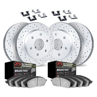 DFC® - Geoperformance Drilled and Slotted Brake Kit with Ultimate Duty Performance Brake Pads