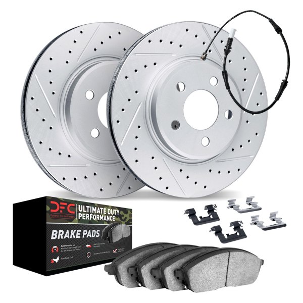 DFC® - Geoperformance Drilled and Slotted Front Brake Kit with Ultimate Duty Performance Brake Pads