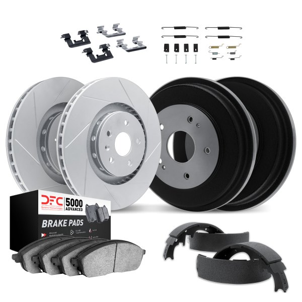 DFC® - Geoperformance Slotted Front and Rear Brake Kit with 5000 Advanced Brake Pads