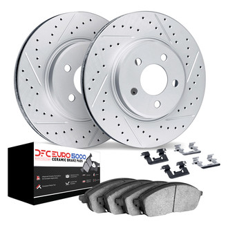 DFC® - Geoperformance Drilled and Slotted Rear Brake Kit with 5000 Euro Ceramic Brake Pads