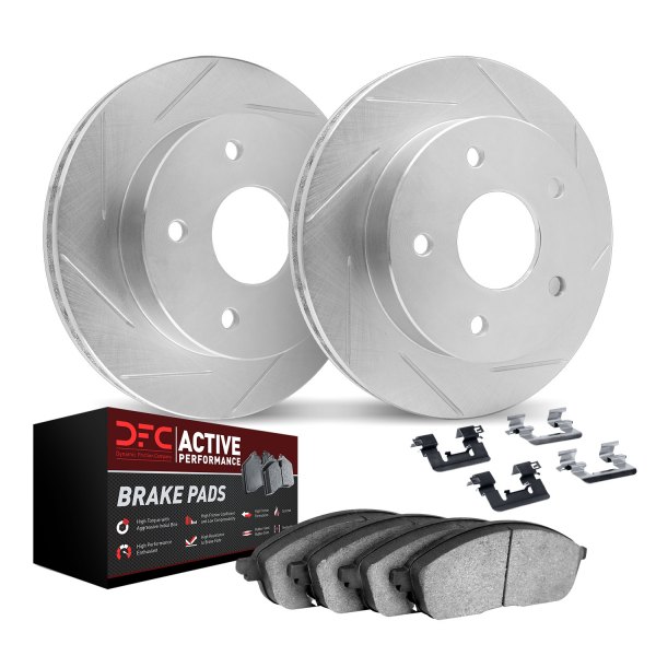 DFC® - Geoperformance Slotted Front Brake Kit with Active Performance Pads