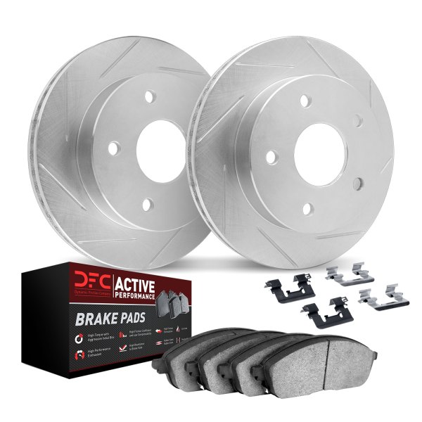DFC® - Geoperformance Slotted Rear Brake Kit with Active Performance Pads