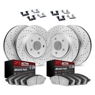 DFC® - Geoperformance Drilled and Slotted Brake Kit with 5000 Advanced Brake Pads