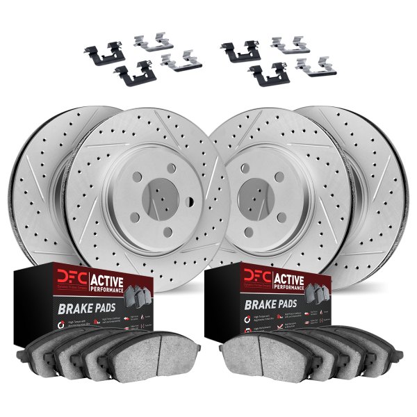 DFC® - Geoperformance Slotted Front and Rear Brake Kit with Active Performance Pads